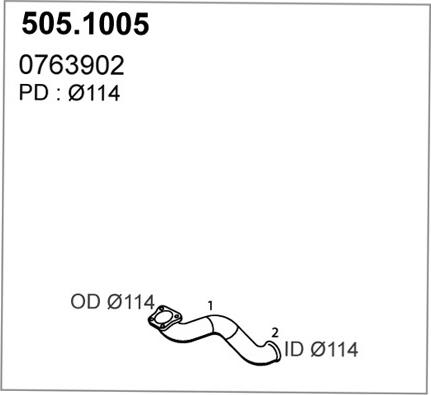 ASSO 505.1005 - Труба выхлопного газа autospares.lv