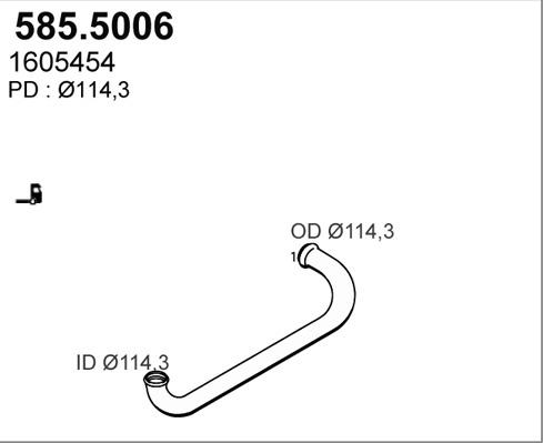 ASSO 585.5006 - Труба выхлопного газа autospares.lv