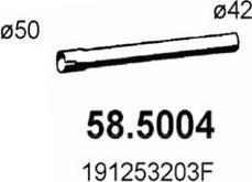 ASSO 58.5004 - Труба выхлопного газа autospares.lv
