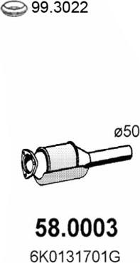 ASSO 58.0003 - Катализатор autospares.lv