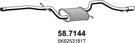 ASSO 58.7144 - Глушитель выхлопных газов, конечный autospares.lv