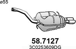 ASSO 58.7127 - Глушитель выхлопных газов, конечный autospares.lv