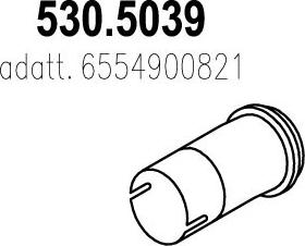 ASSO 530.5039 - Труба выхлопного газа autospares.lv
