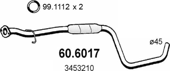 ASSO 60.6017 - Средний глушитель выхлопных газов autospares.lv