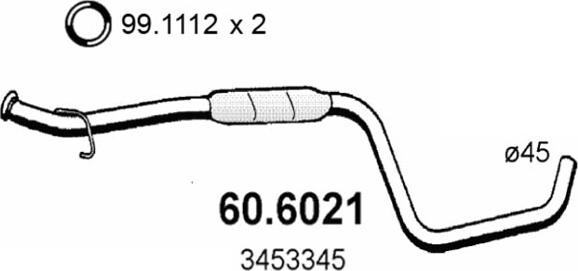 ASSO 60.6021 - Средний глушитель выхлопных газов autospares.lv