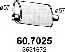 ASSO 60.7025 - Глушитель выхлопных газов, конечный autospares.lv