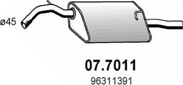ASSO 07.7011 - Глушитель выхлопных газов, конечный autospares.lv