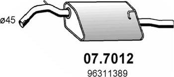 ASSO 07.7012 - Глушитель выхлопных газов, конечный autospares.lv