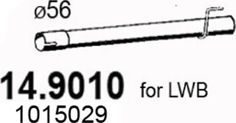 ASSO 14.9010 - Труба выхлопного газа autospares.lv