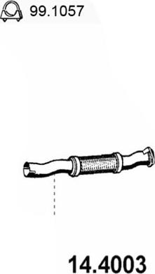 ASSO 14.4003 - Труба выхлопного газа autospares.lv