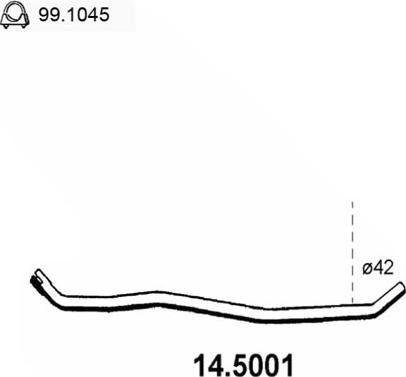 ASSO 14.5001 - Труба выхлопного газа autospares.lv