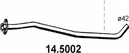 ASSO 14.5002 - Труба выхлопного газа autospares.lv