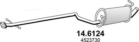 ASSO 14.6124 - Средний глушитель выхлопных газов autospares.lv