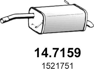 ASSO 14.7159 - Глушитель выхлопных газов, конечный autospares.lv