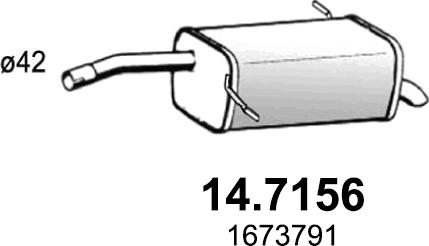 ASSO 14.7156 - Глушитель выхлопных газов, конечный autospares.lv