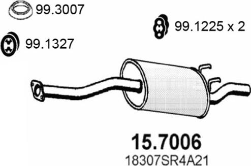 ASSO 15.7006 - Глушитель выхлопных газов, конечный autospares.lv