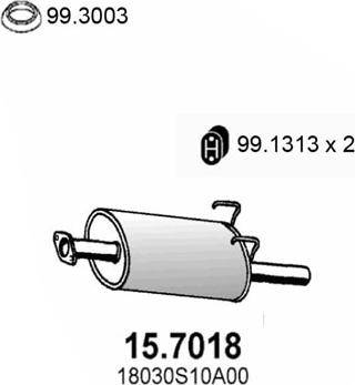 ASSO 15.7018 - Глушитель выхлопных газов, конечный autospares.lv