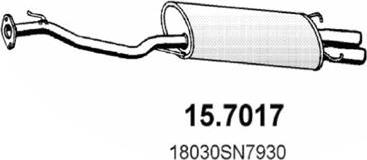 ASSO 15.7017 - Глушитель выхлопных газов, конечный autospares.lv