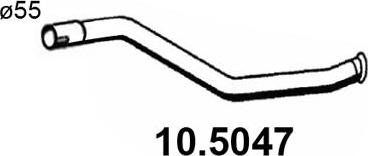 ASSO 10.5047 - Труба выхлопного газа autospares.lv