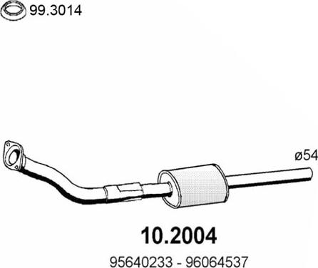 ASSO 10.2004 - Предглушитель выхлопных газов autospares.lv