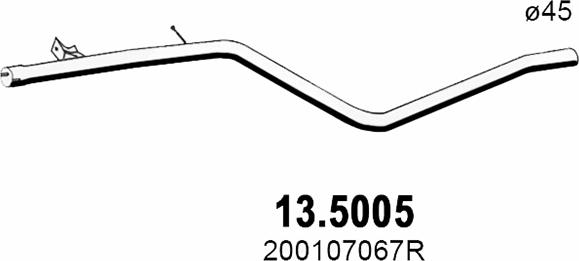 ASSO 13.5005 - Труба выхлопного газа autospares.lv