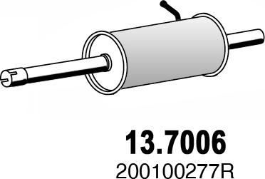 ASSO 13.7006 - Глушитель выхлопных газов, конечный autospares.lv