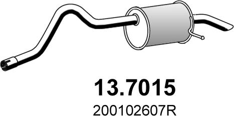 ASSO 13.7015 - Глушитель выхлопных газов, конечный autospares.lv