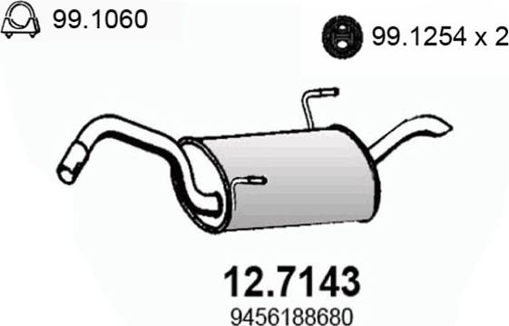 ASSO 12.7143 - Глушитель выхлопных газов, конечный autospares.lv