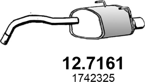 ASSO 12.7161 - Глушитель выхлопных газов, конечный autospares.lv