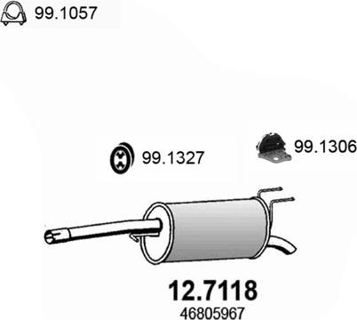 ASSO 12.7118 - Глушитель выхлопных газов, конечный autospares.lv