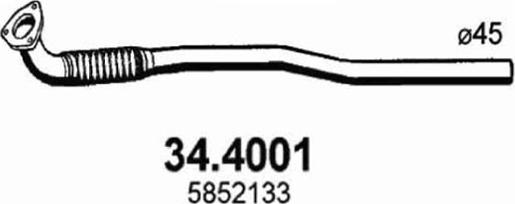 ASSO 34.4001 - Труба выхлопного газа autospares.lv