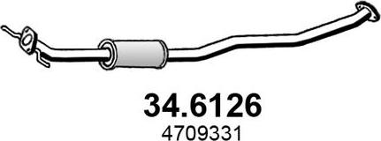 ASSO 34.6126 - Средний глушитель выхлопных газов autospares.lv