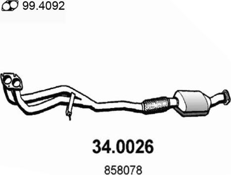ASSO 34.0026 - Катализатор autospares.lv