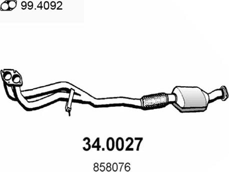 ASSO 34.0027 - Катализатор autospares.lv