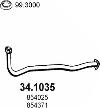 ASSO 34.1035 - Труба выхлопного газа autospares.lv