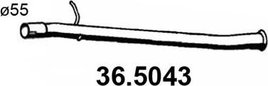 ASSO 36.5043 - Труба выхлопного газа autospares.lv