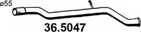 ASSO 36.5047 - Труба выхлопного газа autospares.lv