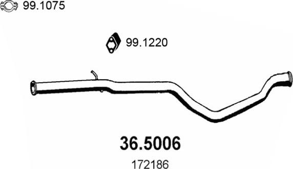 ASSO 36.5006 - Труба выхлопного газа autospares.lv
