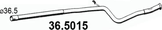 ASSO 36.5015 - Труба выхлопного газа autospares.lv