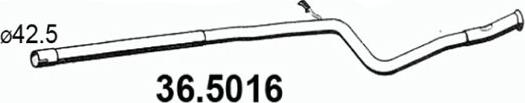 ASSO 36.5016 - Труба выхлопного газа autospares.lv