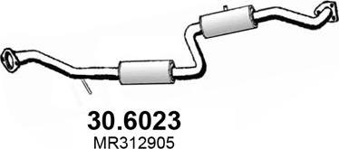 ASSO 30.6023 - Средний глушитель выхлопных газов autospares.lv