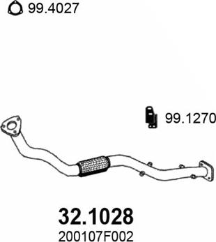 ASSO 32.1028 - Труба выхлопного газа autospares.lv