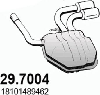 ASSO 29.7004 - Глушитель выхлопных газов, конечный autospares.lv