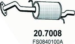 ASSO 20.7008 - Глушитель выхлопных газов, конечный autospares.lv