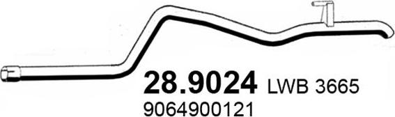 ASSO 28.9024 - Труба выхлопного газа autospares.lv