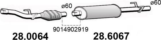 ASSO 28.0064 - Катализатор autospares.lv