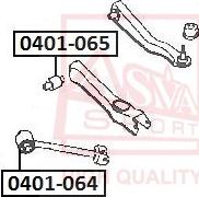 ASVA 0401-064 - Сайлентблок, рычаг подвески колеса autospares.lv