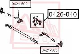 ASVA 0426-040 - Сошка рулевого управления autospares.lv