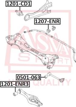 ASVA 1207-ENR - Втулка стабилизатора autospares.lv