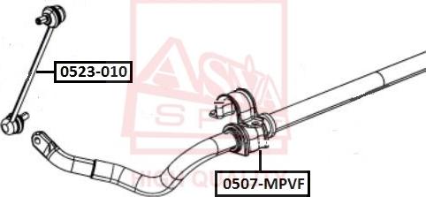 ASVA 0523-010 - Тяга / стойка, стабилизатор autospares.lv